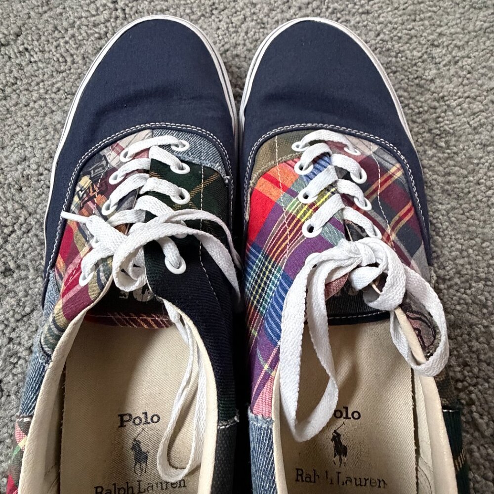Polo Ralph Lauren Keaton Patchwork Sneakers Men's Size 13 -Skater Inspired -GUC - Picture 13 of 14